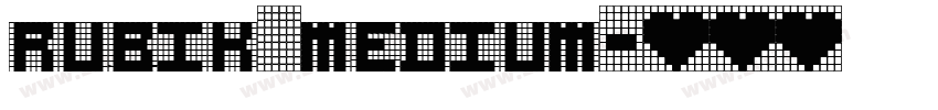 rubik medium字体转换